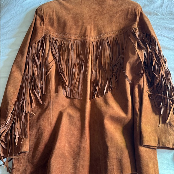 Cowboy Club Brown Fringe Suede Leather Jacket - Picture 2 of 7